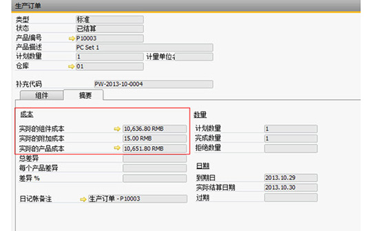 SAP Business One成本处理方法