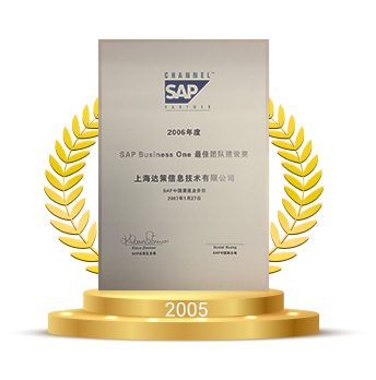 SAP BUSINESS ONE优秀团队建设奖